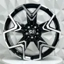 RIN 20X8 5-112 R1 SPORT B2078 BLACK MACHINE FACE ET45 CB66.6