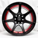RIN 14X7 4-100/114.3 R1 SPORT 1082 MATTE BLACK+RED UNDERCUT ET0 CB73.1 