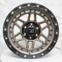 "RIN 17X9 6-139.7 R1 SPORT RGW8891 MATTE BRONZE+BLACK LIP CHROME RIVETS ET0 CB110" 