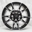 RIN 13X5.5 4-100/114.3 R1 SPORT RGW06 BLACK MACHINE FACE+UNDERCUT ET35 CB73.1 