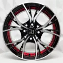 RIN 14X5.5 4-100/114.3 R1 SPORT RGW8826 MACHINE BLACK+RED UNDERCUT ET38 CB73.1 
