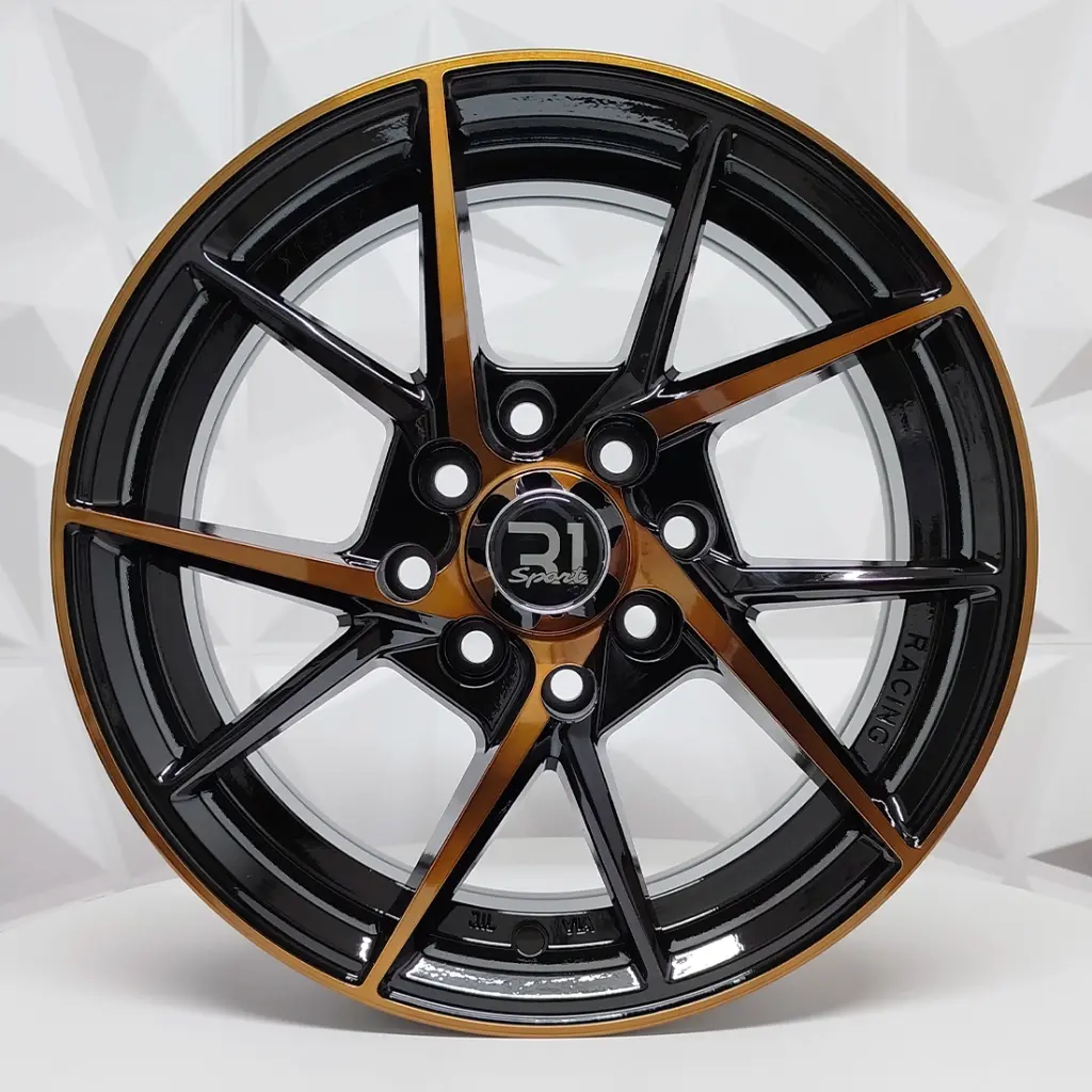 RIN 14X5.5 4-100/114.3 R1 SPORT RGW5844 BLACK MACHINE FACE + BRONZE ET35 CB73.1 