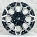RIN 16X8 6-114.3 R1 SPORT 1275 BLACK MACHINE FACE ET-6 CB66.1 