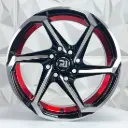 RIN 14X7 4-100/114.3 R1 SPORT 2021 BLACK MACHINE RED LINE ET0 CB73.1 