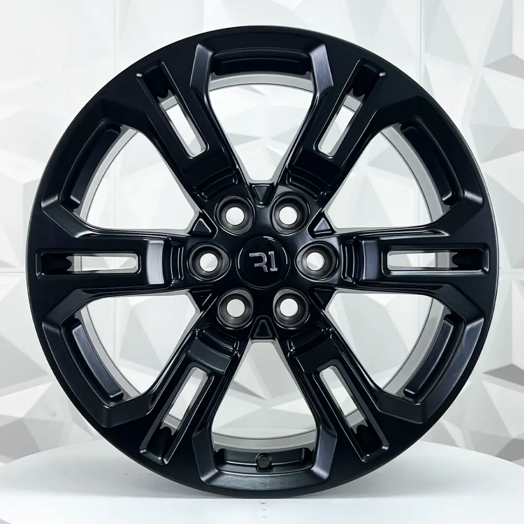 RIN 17X8 6-114.3 R1 SPORT F7604 SATIN BLACK ET30 CB66.1
