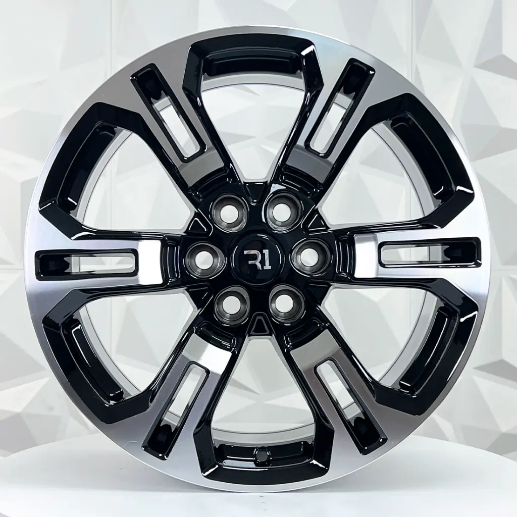 RIN 17X8 6-114.3 R1 SPORT F7604 BLACK MACHINED FACE ET30 CB66.1