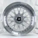 RIN 17X8 5-100/114.3 R1 SPORT QC1871 HYPER SILVER POLISHED LIP+RIVETS* ET15 CB73.1