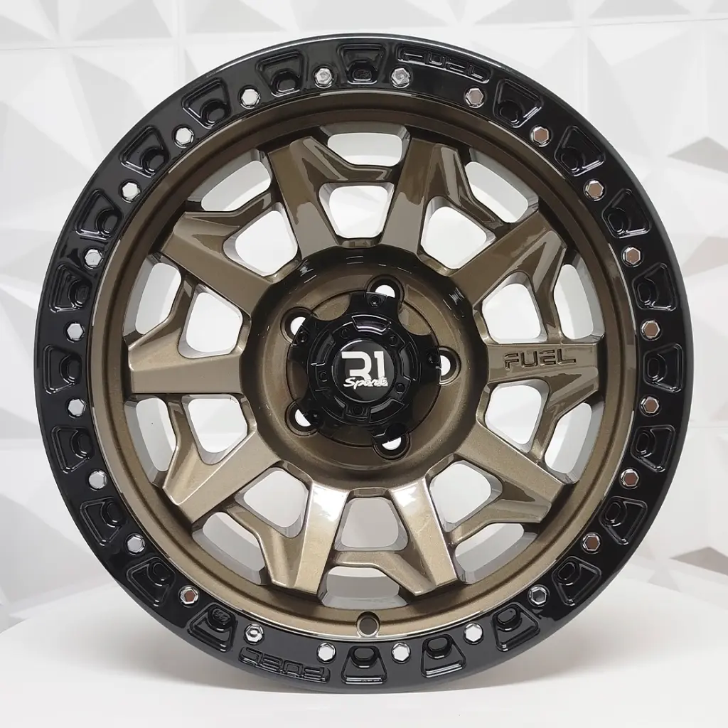 RIN 15X8 6-139.7 R1 SPORT QC1261 FL BRONZE+BLACK LIP ET0 CB108.