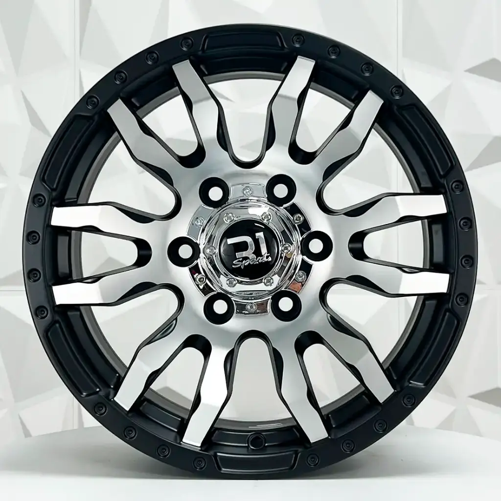 RIN 16X8 6-139.7 R1 SPORT D10625 MATE BLACK MACHINE FACE ET0 CB106.1