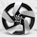 RIN 17X7.5 5-100 R1 SPORT X070 BLACK MACHINE FACE ET35 CB73.1