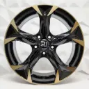 RIN 17X7 5-100 R1 SPORT 5228 BLACK MACHINE FACE+BRONCE ET30 CB73.1