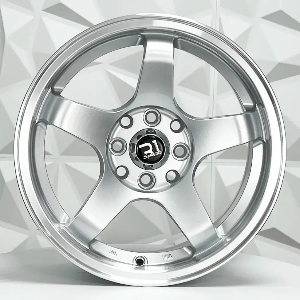RIN 15X8 4-100/114.3 R1 SPORT 5958R SILVER MACHINE LIP ET25 CB73.1