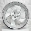 RIN 22X9 5-127 R1 SPORT 5211R SILVER MILLING MACHINE LIP ET0 CB78.3