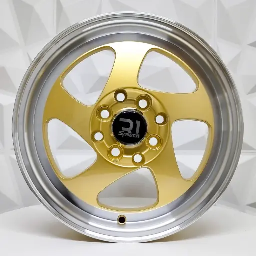 [148585] RIN 14X5.5 4-100/114.3 R1 SPORT RGW8801 GOLD MACHINE LIP ET38 CB73.1 