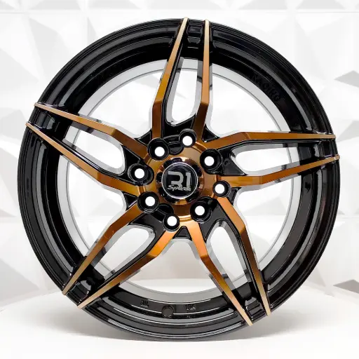 [158609] RIN 15X6.5 4-100/114.3 R1 SPORT RGW5841 BLACK MACHINE FACE + BRONZE ET38 CB73.1 