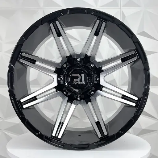 [203500] RIN 20X10 6-114.3 R1 SPORT 8153 BLACK MACHINE FACE ET-24 CB66.1 