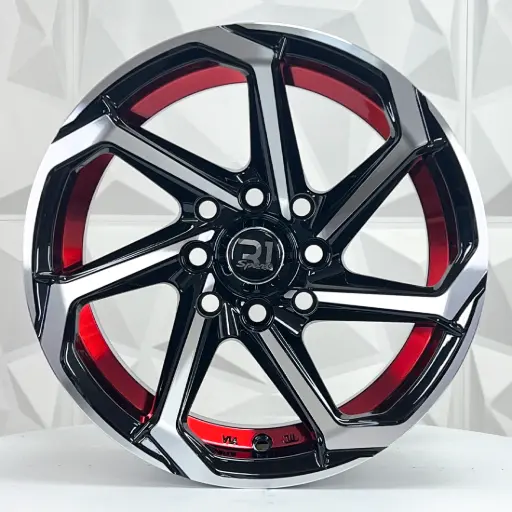 [133500] RIN 13X7 4-100/114.3 R1 SPORT 2020 BLACK MACHINE RED LINE ET0 CB73.1 
