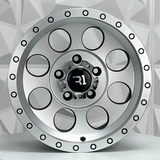 [154926] RIN 15X10 5-139.7 R1 SPORT QC812 MATTE BLACK MACHINE FACE MACHINE LIP+DOTS* ET-44 CB110